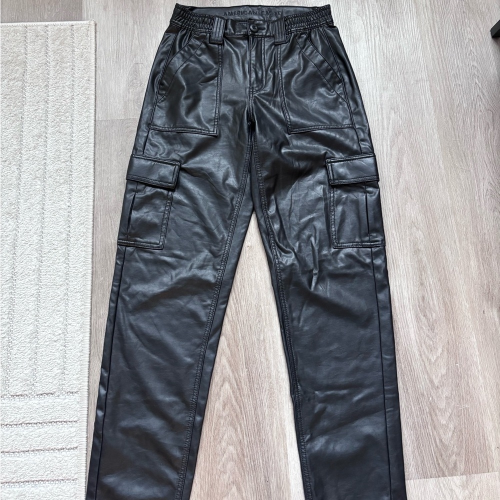 American Eagle Outfitters Leather Cargo Pants